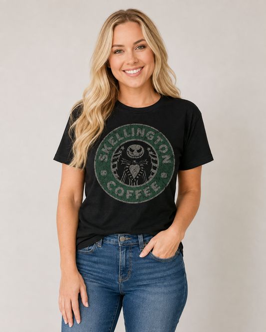 Skeleton Roast Coffee Graphic Tee