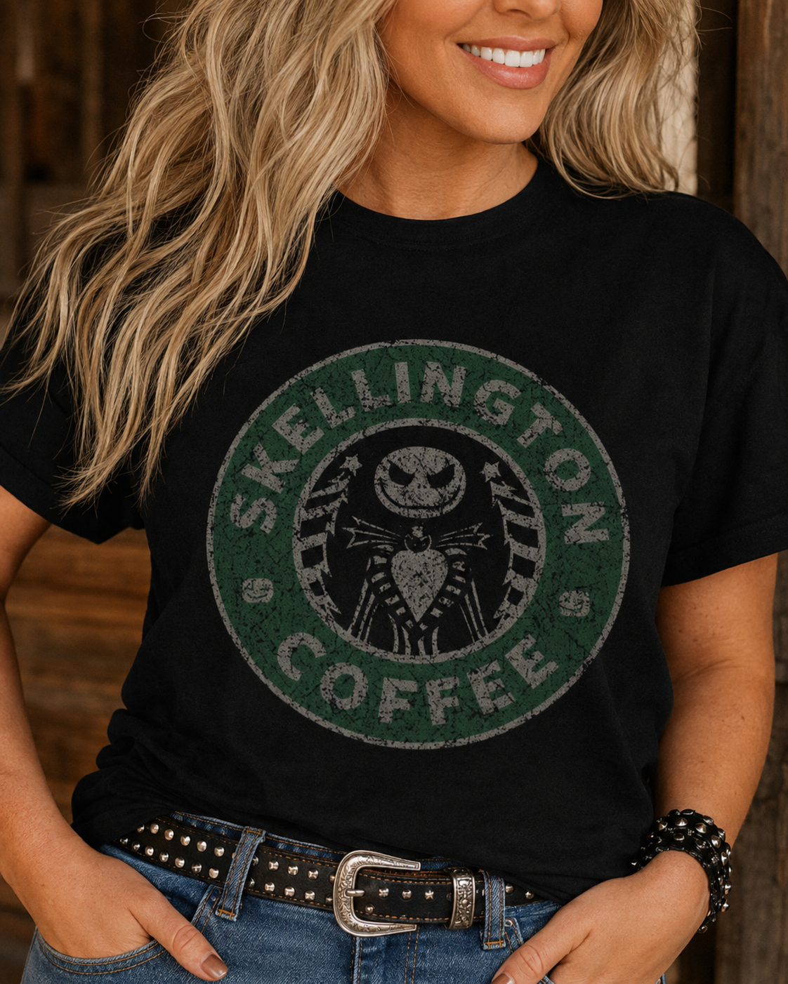Skeleton Roast Coffee Graphic Tee