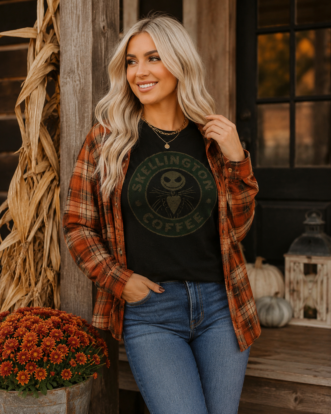 Skeleton Roast Coffee Graphic Tee