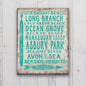 Vintage Jersey Shore Beach Sign | Asbury park, Sea Girt, Manasquan, Seaside Heights