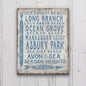 Vintage Jersey Shore Beach Sign | Asbury park, Sea Girt, Manasquan, Seaside Heights