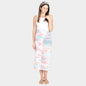 Tie Dye Beach Cover Up Midi Wrap Skirt