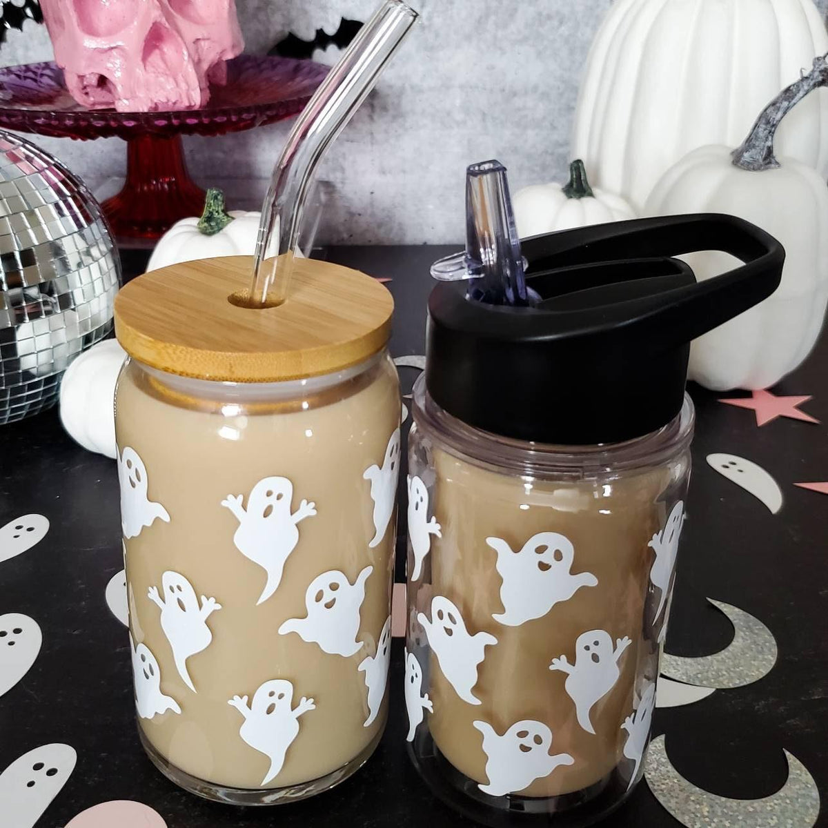 Mommy and Me Matching Halloween Ghost Cups