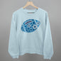 Floral Football Blue