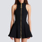 Sexy Graceful Vest Short Dress Autumn Niche Design Solid Color Dress Women