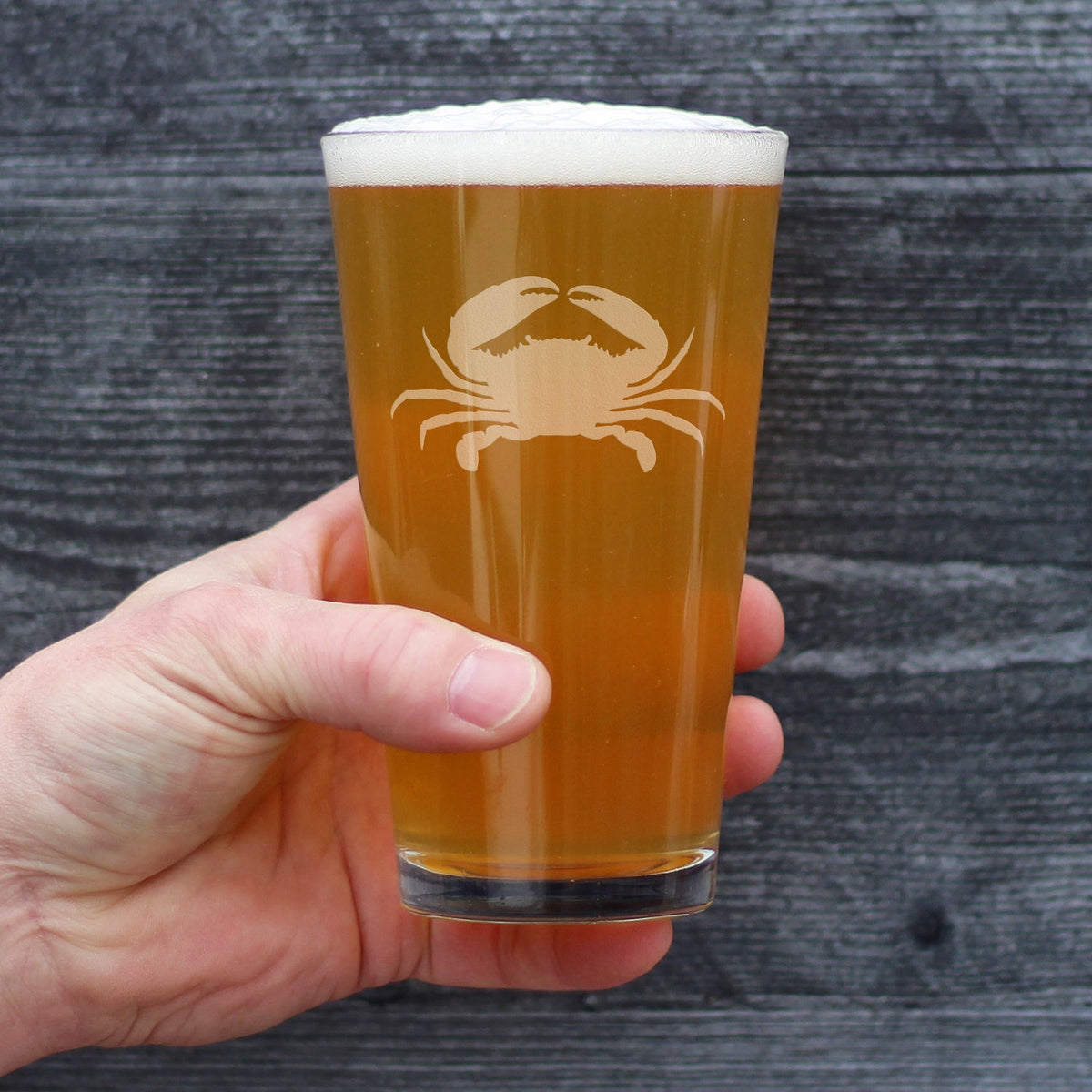 Crab - Cute Nautical Theme Gifts for Beach House - 16 Ounce Pint Glass