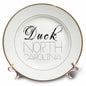 3dRose Alexis Design - American Beaches - American Beaches - Duck, North Carolina, black on white - Plates