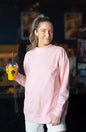 Mock Neck Sweatshirt, Light Pink