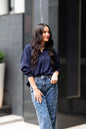Kathryn Classic Button-Up, Navy