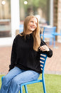 Mock Neck Sweatshirt, Black