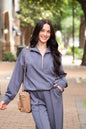 Butter Soft Quarter-Zip Top, Slate Blue