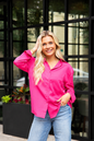 The Kathryn Button-Up, Hot Pink