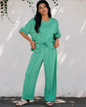 Drop Shoulder Boxy Tee and Barrel Pants Set