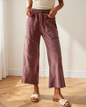 Teagan Mineral Wash Raw Hem Patched Pocket Pants