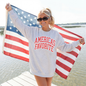 America’s Favorite Patriotic Crewneck Sweatshirt | Retro USA Graphic Sweatshirt