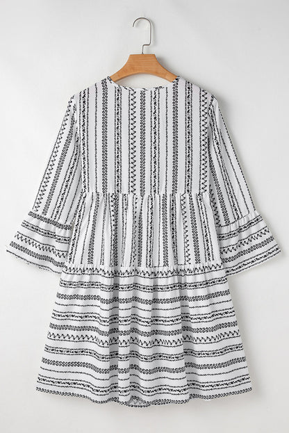 Kienna Bell Sleeve High Waist Mini Dress