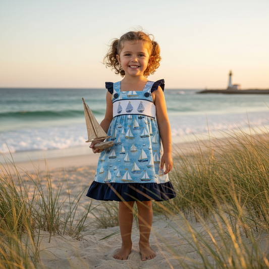 Sail away ruffle dress