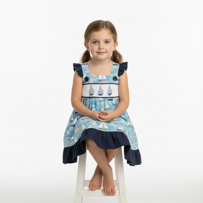 Sail away ruffle dress