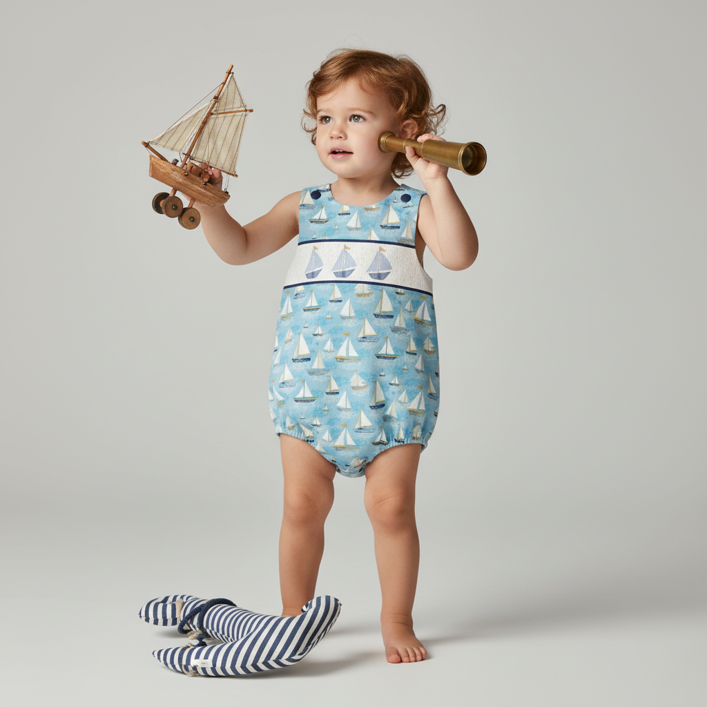 Smocked Sailboat romper