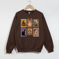 Halloween Stamps Crewneck Sweatshirt | Vintage Spooky Graphic Pullover