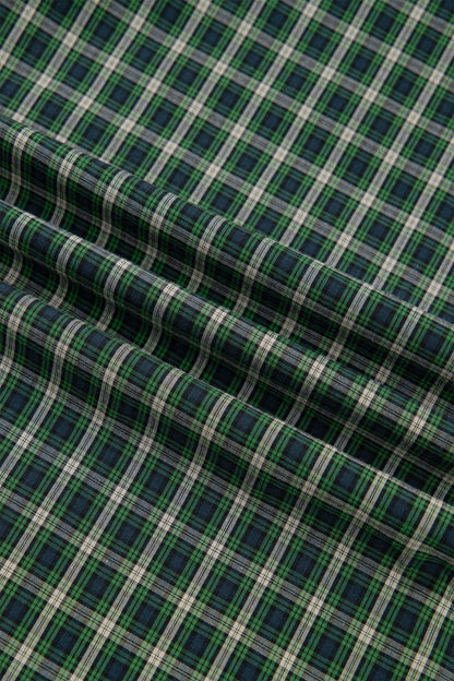 Daisy Plaid Square Neck Shirred High Waist Ruffle Hem Dress