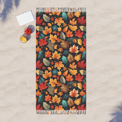 DipaliZ Boho Beach Cloth Colorful Fall Foliage Polyester