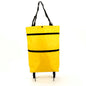 Portable Foldable Shopping Cart with Wheels - Lightweight Backpack Style Travel Trolley for Groceries & Storage