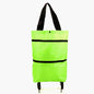 Portable Foldable Shopping Cart with Wheels - Lightweight Backpack Style Travel Trolley for Groceries & Storage