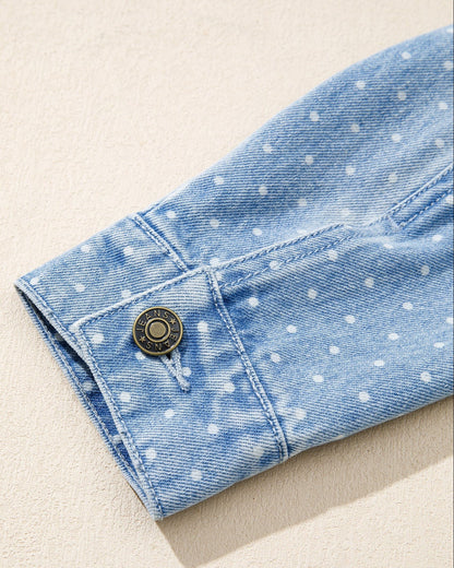 Polka Dot Denim Jacket