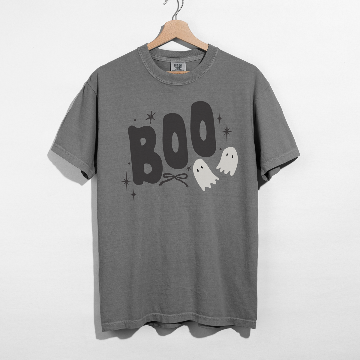 BOO Halloween Graphic Tee | Comfort Colors Ivory & Pepper