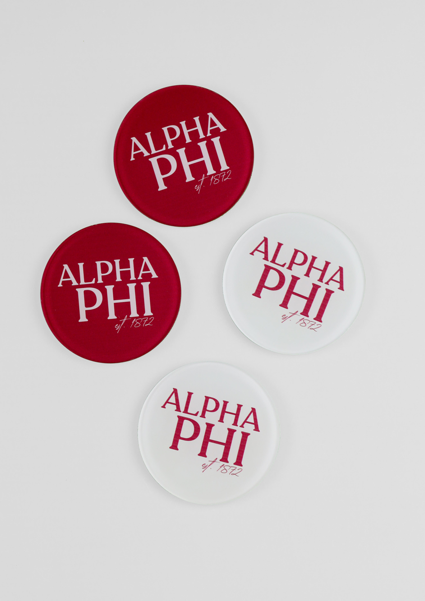 Alpha Phi Acrylic Coasters