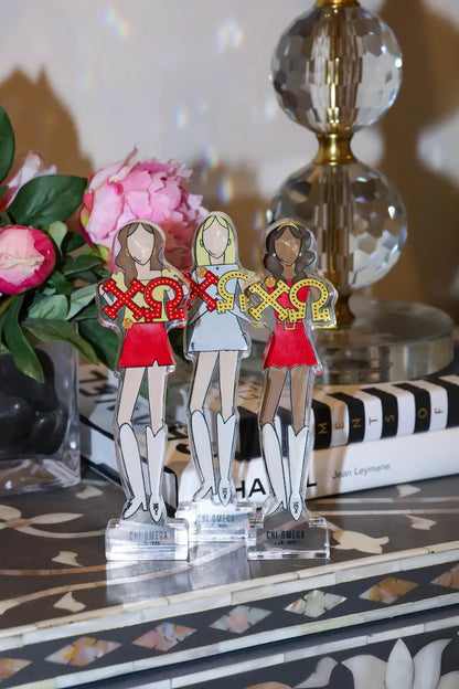 Chi Omega Acrylic Block Shelfie