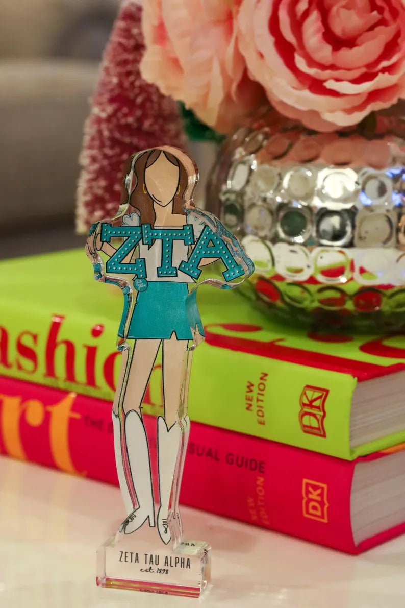 Zeta Tau Alpha Acrylic Block Shelfie