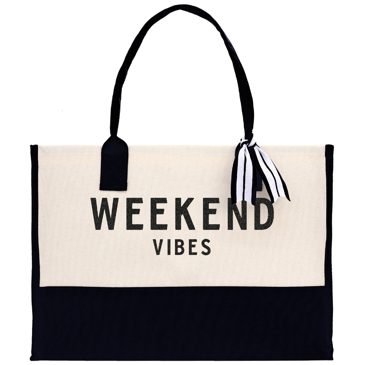 Weekend Vibes Beach Tote Bag - Large Chic Tote Bag - Gift for Her - Girls Weekend Tote - Weekender Bag - Weekend Tote - Weekend Vibes Bag