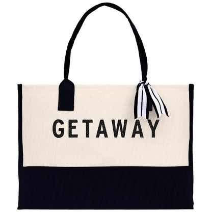 Getaway Beach Tote Bag - Large Chic Tote Bag - Gift for Her - Vacation Tote Bag - Weekender Bag - Travel Tote