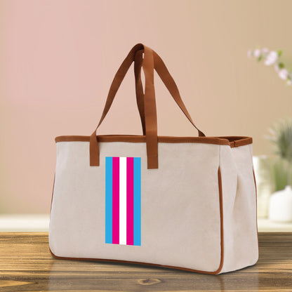 Personalized Monogrammed Canvas Tote Bag Striped Initials Custom Name Beach Bag Bridal Party Gifts Bride Gift Holiday Gift Bag