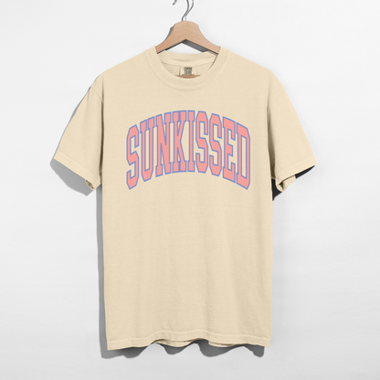 Sunkissed Graphic Tee – Summer Vintage College Font T-Shirt