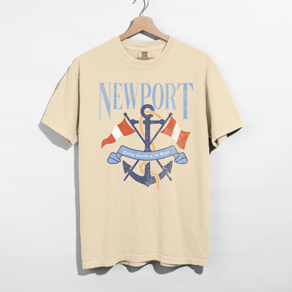 Newport Sailing Graphic Tee – Coastal Anchor Shirt