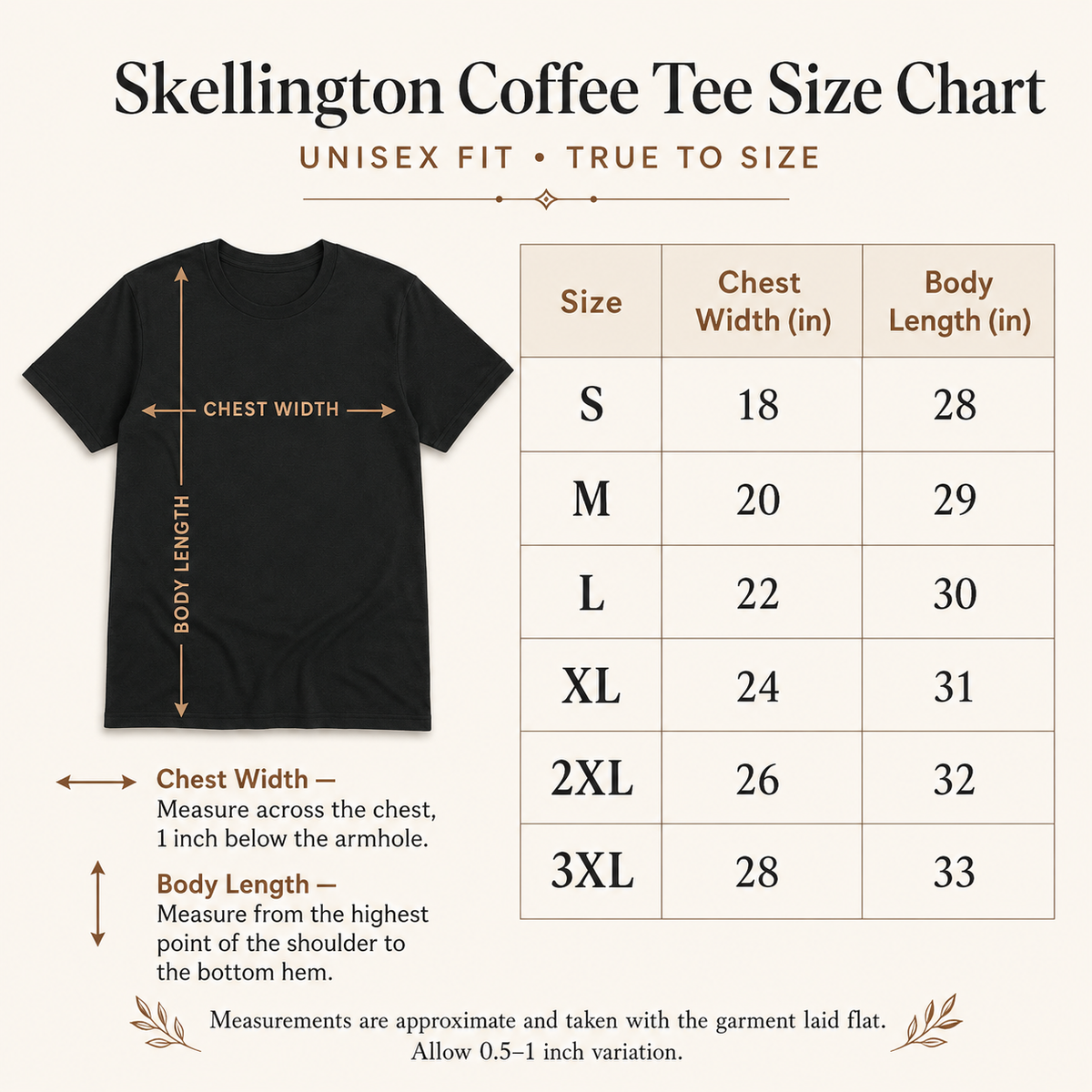 Skeleton Roast Coffee Graphic Tee