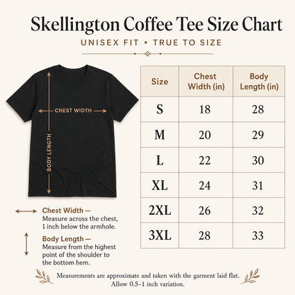 Skeleton Roast Coffee Graphic Tee