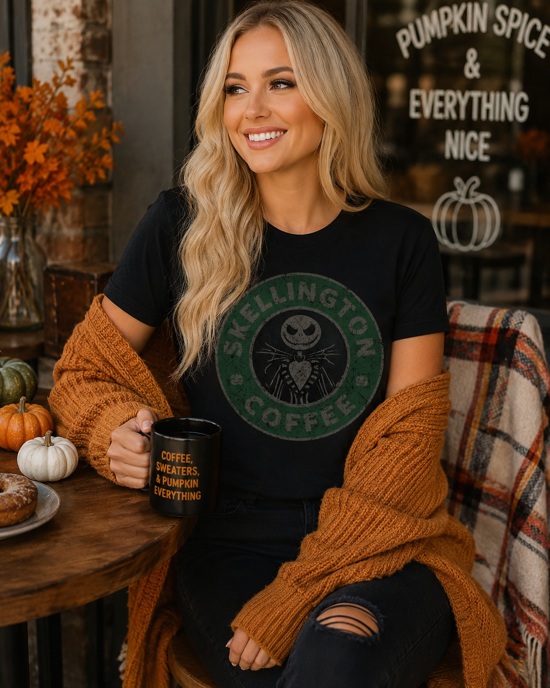 Skeleton Roast Coffee Graphic Tee