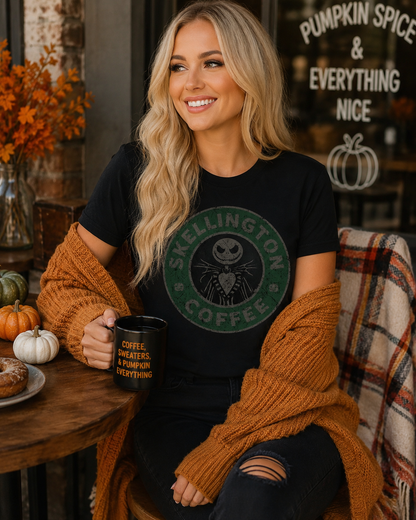 Skeleton Roast Coffee Graphic Tee