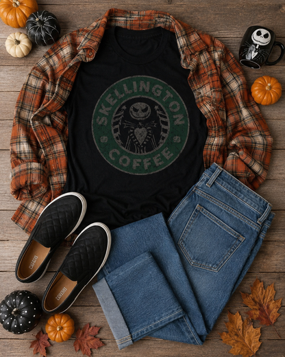 Skeleton Roast Coffee Graphic Tee