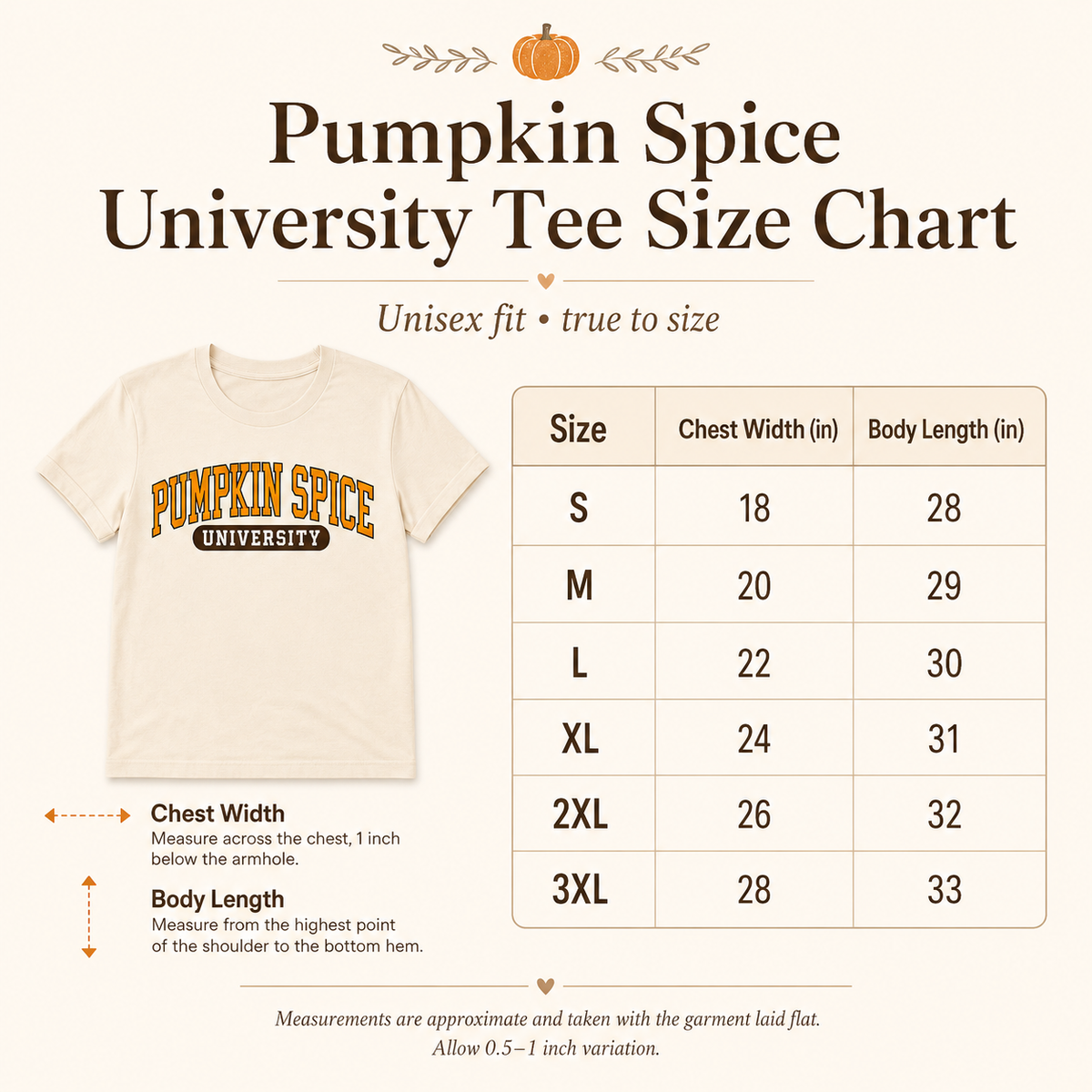 Pumpkin Spice University Graphic Tee