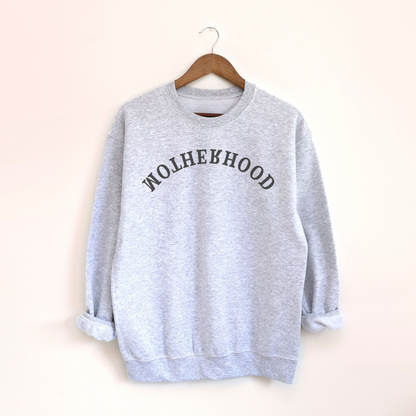 Motherhood Crewneck Sweatshirt | Neutral Mom Life Pullover