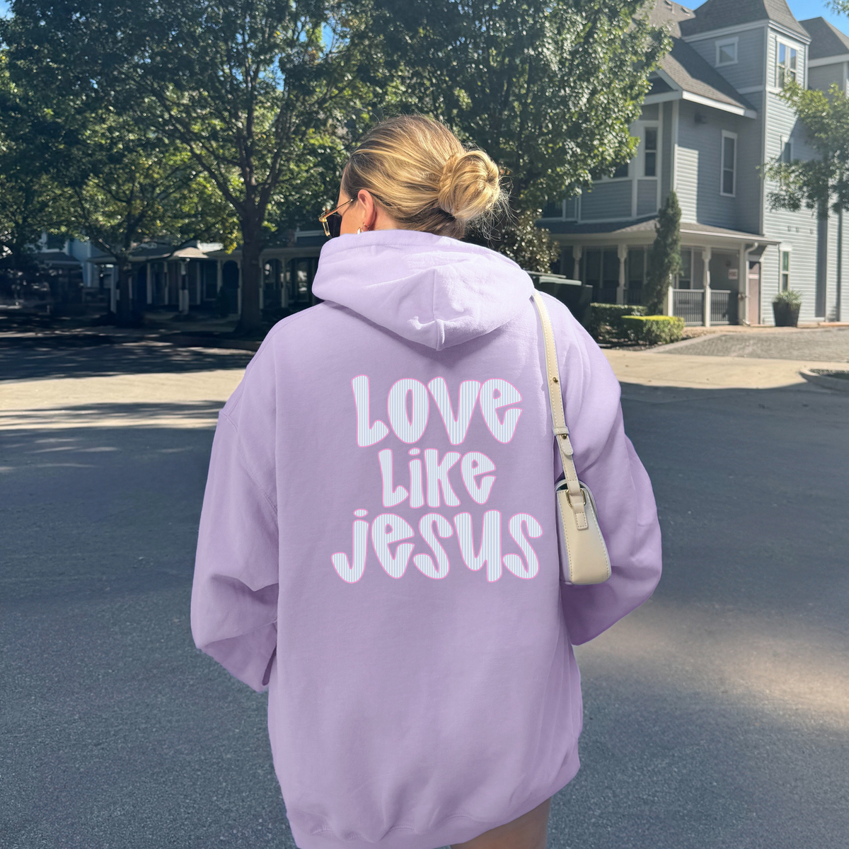 Love Like Jesus Hoodie – Christian Faith Hoodie with Front & Back Print