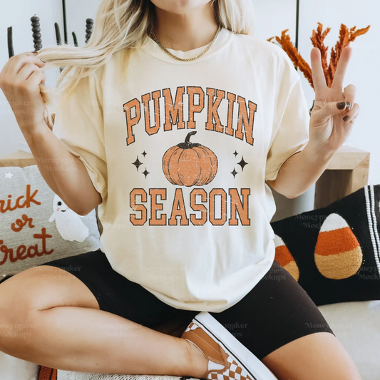 Pumpkin Season Graphic Tee | Fall Halloween Shirt