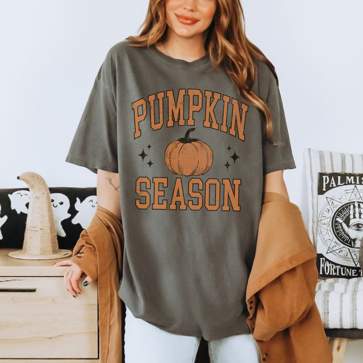 Pumpkin Season Graphic Tee | Fall Halloween Shirt