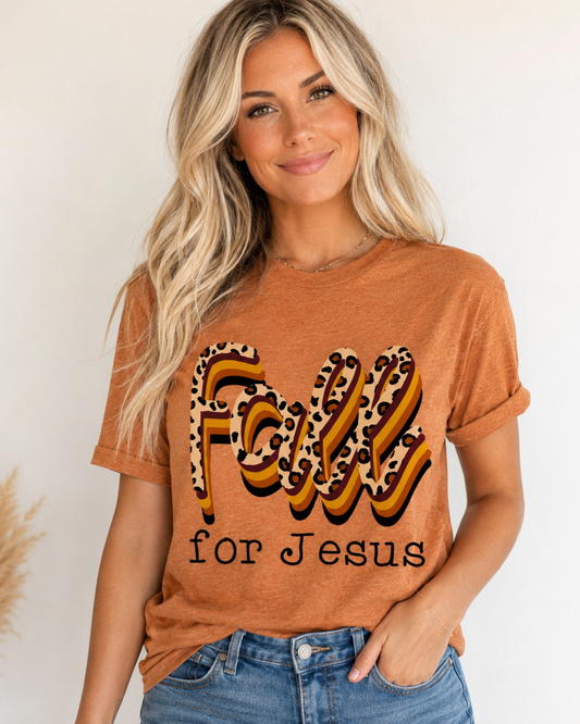 Leopard Fall for Jesus Tee