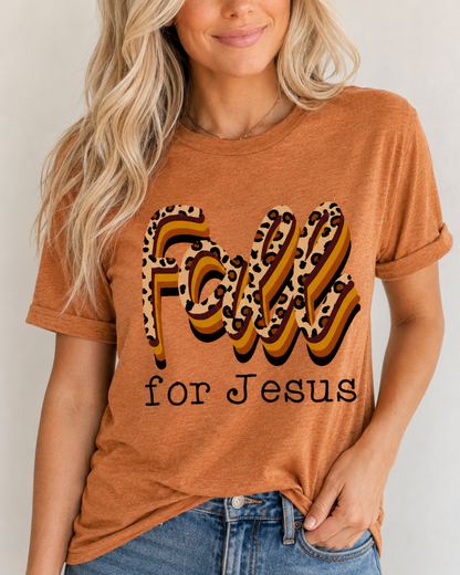 Leopard Fall for Jesus Tee
